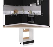 Maison exclusive - armario de horno riga de madera contrachapada negro