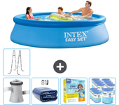 Paquete de piscina - intex - alrededor - 305x305x76 cm + accesorios cb27