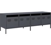 Mueble tv | mueble de salón acero laminado en frío antracita 135x39x43,5 cm cfw37383