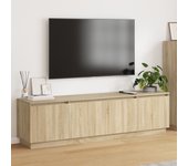 Mueble de tv vidaxl con led roble sonoma 180x38x49 cm madera elaborada