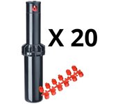 20 x aspersor de riego turbina krain rps75 3/4'', alcance 6,7 a 15,5 m