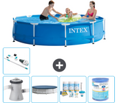 Paquete de piscina - intex - alrededor - 305x305x76 cm + accesorios a1638