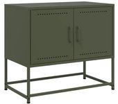 Mueble para tv de acero verde oliva 68,5x39x60,5 cm