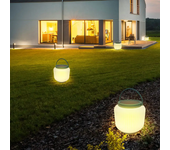 Lámpara exterior sobremesa led solar recargable verde – 1,2w, regulable