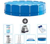 Paquete de piscina - intex - alrededor - 457x457x122 cm + accesorios a1811