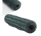 Alambre para gallinero 10/25m, valla rígida para jardín tamaño de malla: 27 mm - altura: 50cm x 10m