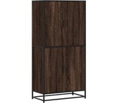 Aparador alto | aparador de comedor | armario de cocina madera de ingeniería marrón roble 68x35x139 cm cfw168025