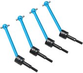 Juego de 4 ejes de transmisión cvd universales de metal rc para piezas de actualización de coche rc tamiya tt02b 1/10 (azul)