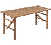 Banco de jardín | silla de jardín plegable con cojín bambú 118 cm cfw32010