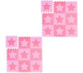 18 losas alfombra puzle bebé, goma eva, colchoneta niños, sin sustancias nocivas, suelo juego, gateo, rosado y fucsia