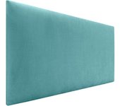 Dhome cabecero de terciopelo liso alta gama moderno cabezal tapizado cama lujo dormitorio acolchado (turquesa, 105x50cm)