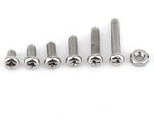 Surtido de tornillos y tuercas para máquinas de acero inoxidable m4 ss304 (cabeza plana)