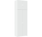 Aparador alto | aparador de comedor | armario de cocina madera de ingeniería blanco 80x42,5x249 cm cfw75723