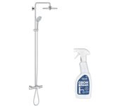 Columna de ducha termostática para baño grohe euphoria system 260 + limpiador grohclean