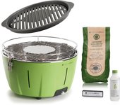 Instagrill advanced barbacoa de sobremesa portátil sin humo con parrilla de hierro fundido - verde aguacate