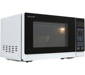 Horno microondas sharp home appliances r 242inw superficie plana solo microondas 20 l 800 w plateado