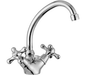 Grifo monomando de lavabo con caño giratorio acabado oro serie paffoni iris irv077gf