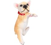 Estatua de escritorio de adornos de resina de cachorro decoraciones realistas para interior