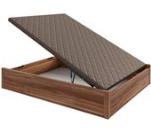 Canapé abatible arcón de madera con tirador embutido altura 34 cm - 160x200 cm - bellota