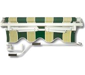 Toldo enrollable 400 x a.250 cm - burdeos/blanco