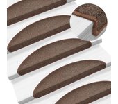 Peldaños de escalera 15 piezas marrón café 56 x 17 x 3 cm