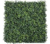 Muro verde artificial, paisajismo con flores artificiales biónicas, paisaje de pared de fondo artificial, 50 × 50 cm, verde oscuro