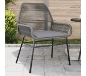 Vidaxl sillones de jardín con cojines 2 uds ratán sintético gris