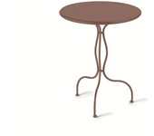 Mesa de jardín redonda de metal rondò 60x60 cm 75h corten