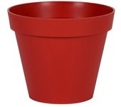 Pot de fleur rond toscane ø 48 x h.40 cm - rouge rubis - eda