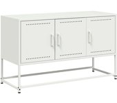 Mueble para tv de acero blanco 100,5x39x60,5 cm