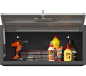 Armario de pared metálico multifuncional, armario de herramientas de pared con puerta con cerradura, adecuado para garaje, sótano y cocina.