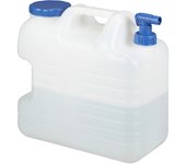 Relaxdays bidón de agua, purgador y tapa de rosca, agua potable, sin bpa, 20 litros, blanco