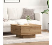 Mesa de café vidaxl artisian de roble 55x55x31 cm en madera técnica