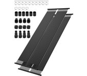 Vevor sistema calefacción solar piscina 850x6100 mm, calentador solar pehd universal, lote 2, resistente a inclemencias, con accesorios, para piscinas