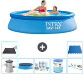 Paquete de piscina - intex - alrededor - 244x244x61 cm + accesorios a791