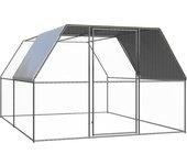 Maison exclusive - jaula gallinero de exterior de acero galvanizado 3x4x2 m