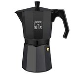 Cecotec cafetera italiana mokclassic 600 black. fabricada en aluminio fundido hacer café con el mejor cuerpo y aroma para 6 tazas de café