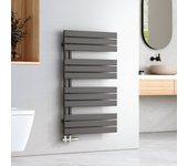 Emke secador de toallas plano de agua caliente, secador de toallas conexión lateral para, antracita 1041x600mm 639watts