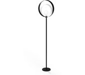 Lumicom | nucleo lámpara de piso, 1x e27, max 42w, metal, negro mate/blanco mate, d.40cm h.170cm