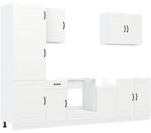 Mueble de cocina kalmar blanco 7 piezas madera contrachapada