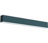 Lumicom | linear lámpara de techo, strip led integrado, 9.6w, 4000k, metal, azul mediterráneo, l40cm