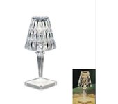 Lámpara de mesa diamante recargable por usb con efecto cristal y luz led rgb 2002