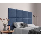 Dhome cabecero tapizado en tela acualine compuesto de paneles autoadhesivos intercambiables de cama lujo dormitorio acolchado (azul, 105cm)