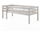 Cama de media altura 90x200 con somier vipack pino blanco