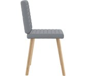 Pack 2 uds sillas de comedor | silla de cocina giratorias tela gris claro cfw31950