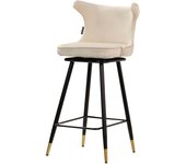 Taburete bar velvet blanco clinton 46x53x105cm