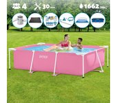Paquete de piscina - intex - rectángulo - 220x150x60 cm + accesorios cb97