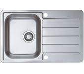 18/10 fregadero de acero inoxidable satinado, tanque de drenaje línea 1, l79cm, auto-drainado