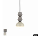 Lámpara colgante de hormigón - bosfor concrete | gris - peyote | 2 bolas | led 14w