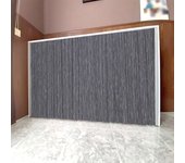 Monarka cama abatible, modelo horizontal huelva, para colchón de 90x190 cm, fondo 35 cm, plegable individual con somier lamas. blanco y roble grafito.